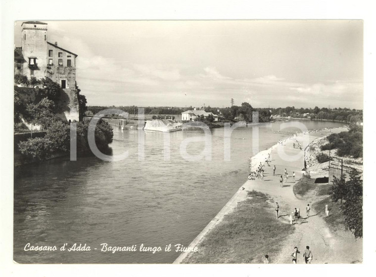 1950 CASSANO D'ADDA Bagnanti lungo il fiume FG NV