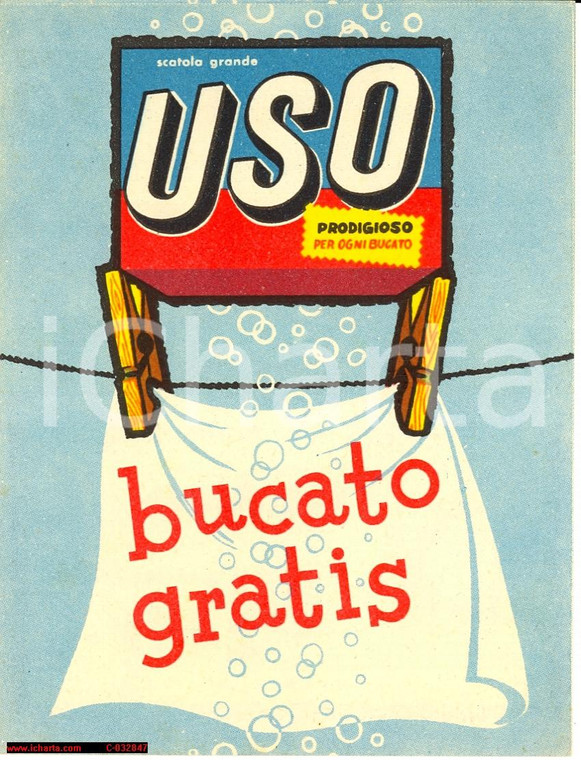 1957 Detersivo USO prodotto ALCAMIR Milano