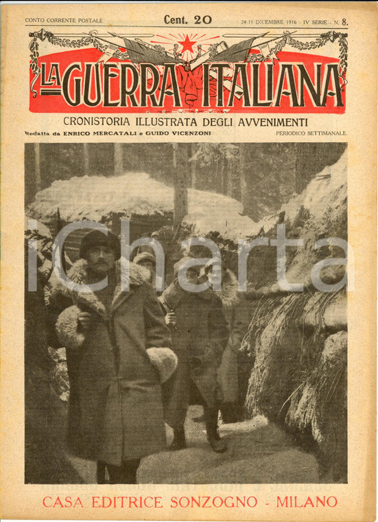 1916 WW1 LA GUERRA ITALIANA SONZOGNO Perdite esercito austriaco *IV serie n. 8