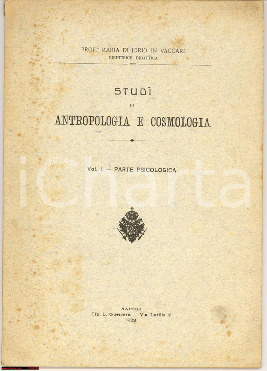 1922 Maria di Jorio - Antropologia e Cosmologia