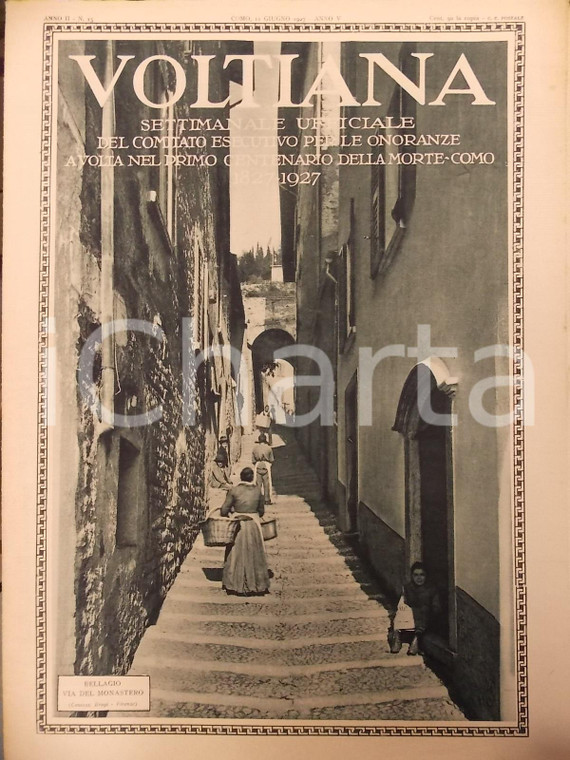 1927 COMO Rivista VOLTIANA Gare telegrafisti in onore di VOLTA *Anno II n° 15