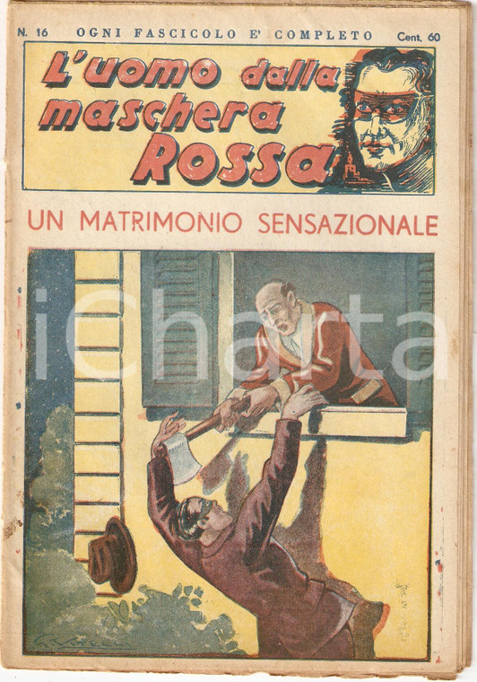 1936 L'UOMO DALLA MASCHERA ROSSA Un matrimonio sensazionale *Rivista n°16