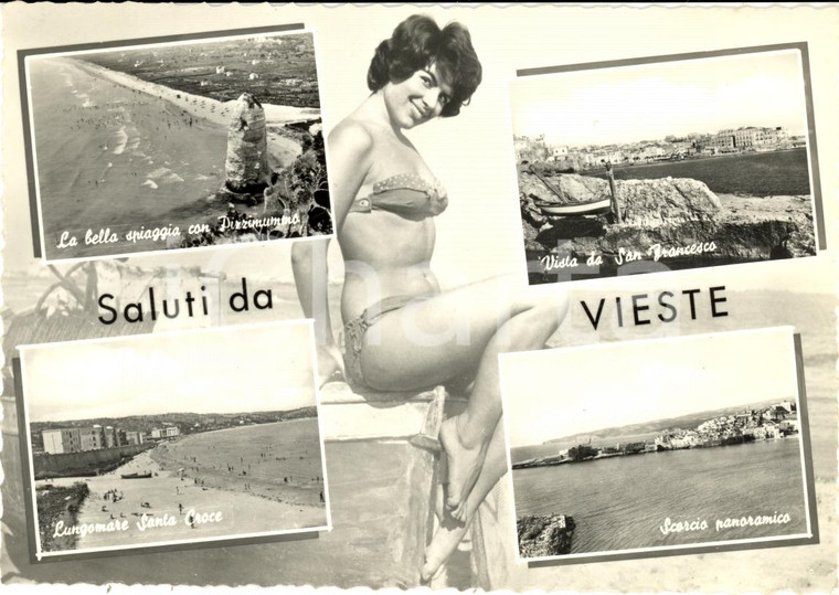 1961 VIESTE (FG) Vedutine e donna in costume FG VG