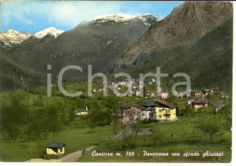 1958 CANTOIRA (TO) Scorcio panoramico con ghiacciai *Cartolina FG VG