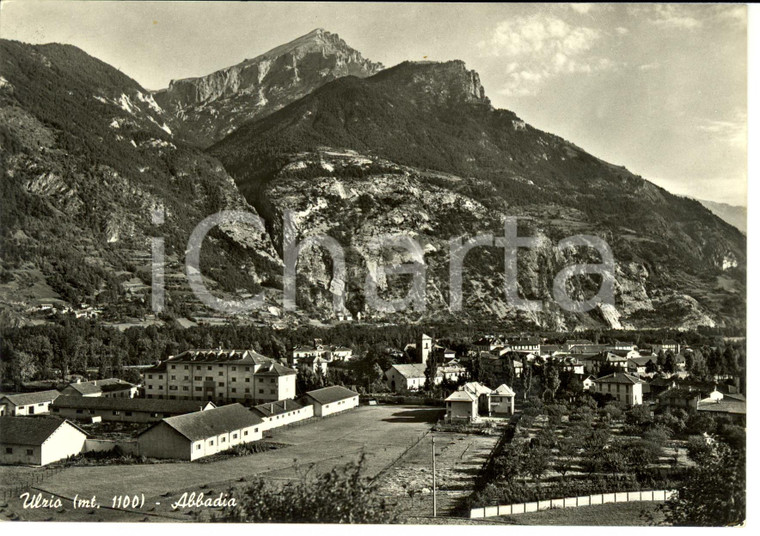 1957 ULZIO (TO) Panorama con l'antica ABBADIA *Cartolina FG VG