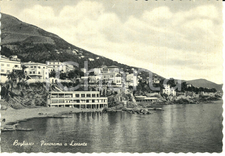 1955 BOGLIASCO (GE) Veduta panoramica verso LEVANTE *Cartolina FG VG