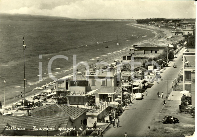 1960 FOLLONICA (GR) Vista panoramica spiaggia di PONENTE *Cartolina FG VG