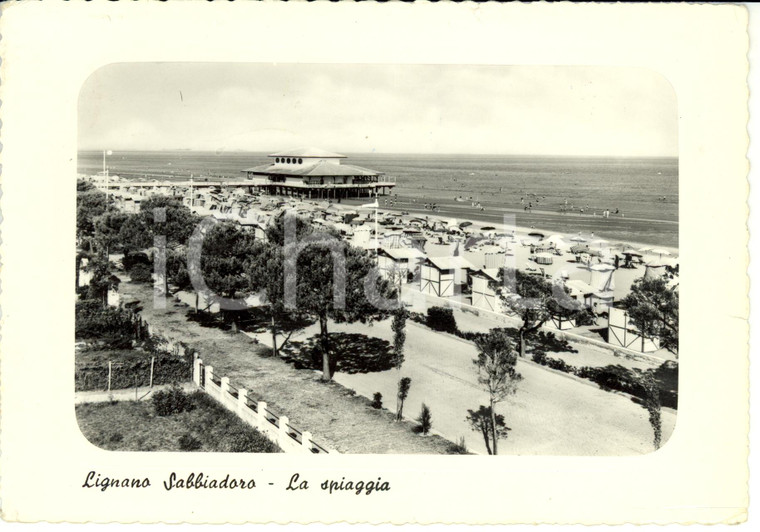 1957 LIGNANO SABBIADORO (UD) Stabilimenti balneari sulla spiaggia *FG VG