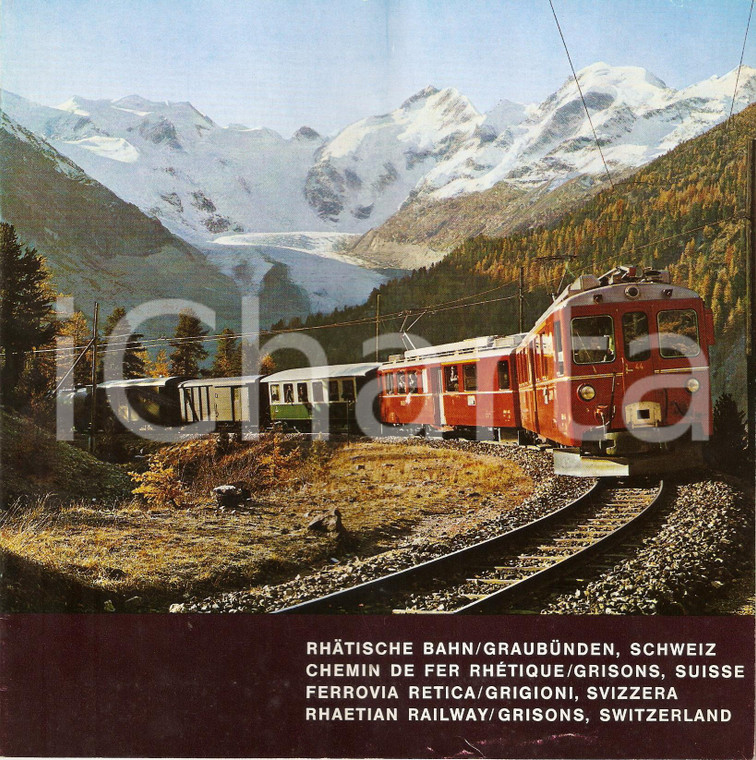 1970 ca SVIZZERA Ferrovia RETICA - GRIGIONI Treni *Pubblicazione