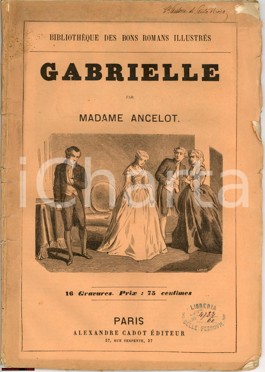 1858 PARIS Madame ANCELOT Gabrielle 16 Gravures livre