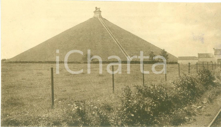 1930 WATERLOO (BELGIO) La Collina del Leone *Vera fotografia cm 14 x 8