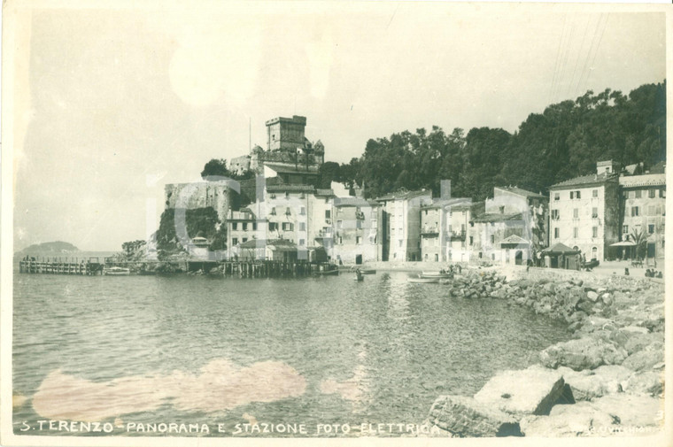 1935 ca LERICI (SP) Panorama di SAN TERENZO e stazione foto-elettrica FOTOGRAFIA