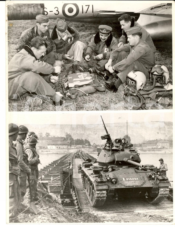 1945 ca DOPOGUERRA Vita quotidiana di ufficiali americani e italiani *Foto 18x24