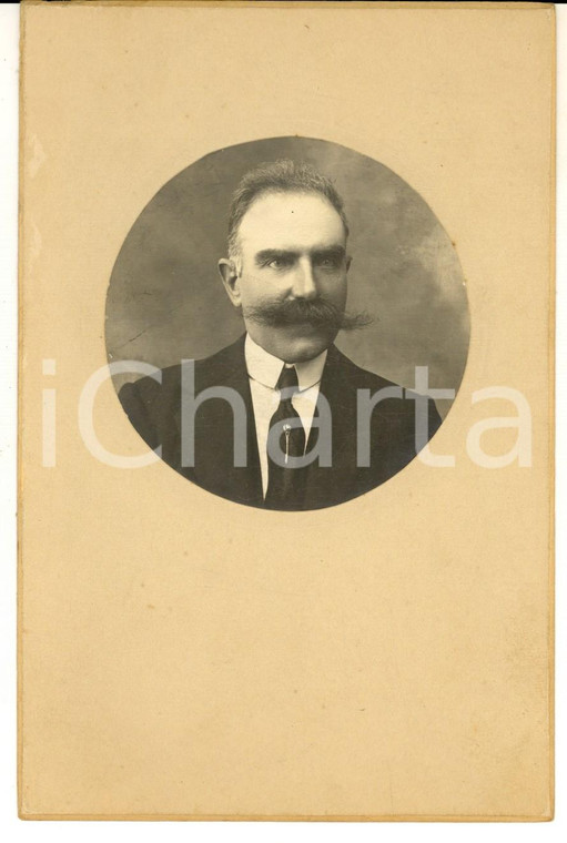 1900 ca MILANO (?) Ritratto maschile con folti baffi *Foto VINTAGE 11x16