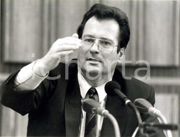 1991 BERLIN Klaus KINKEL ministro della Giustizia in conferenza stampa *Foto 2