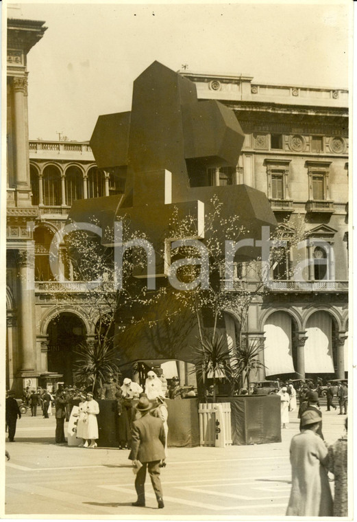 1934 MILANO Piazza DUOMO ANTITUBERCOLARE Giornata Doppia Croce *Fotografia