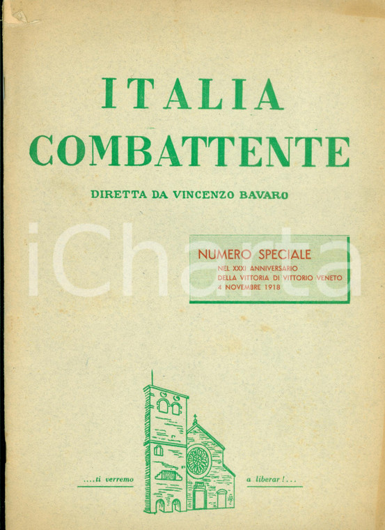 1949 ITALIA COMBATTENTE Numero speciale XXXI anniversario VITTORIO VENETO