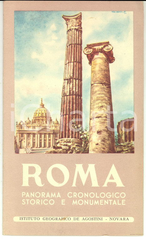 1950 ROMA Panorama cronologico, storico e monumentale *DE AGOSTINI NOVARA