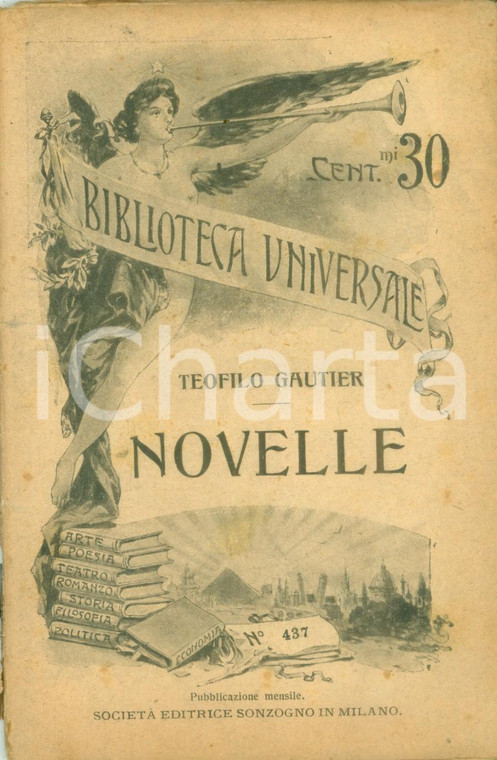 1927 BIBLIOTECA UNIVERSALE Teofilo GAUTIER Novelle *Pubblicazione