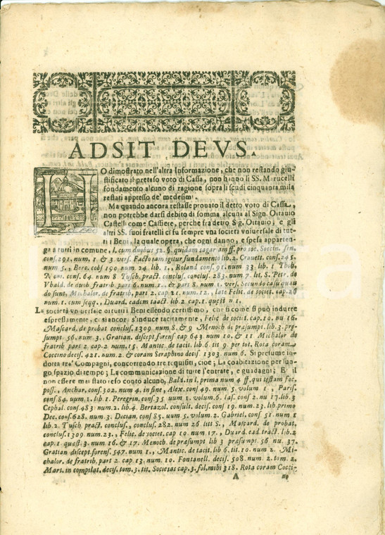 1660 FIRENZE Fratelli MARUCELLI vs eredi Ottavio CASTELLI per riscossione debito