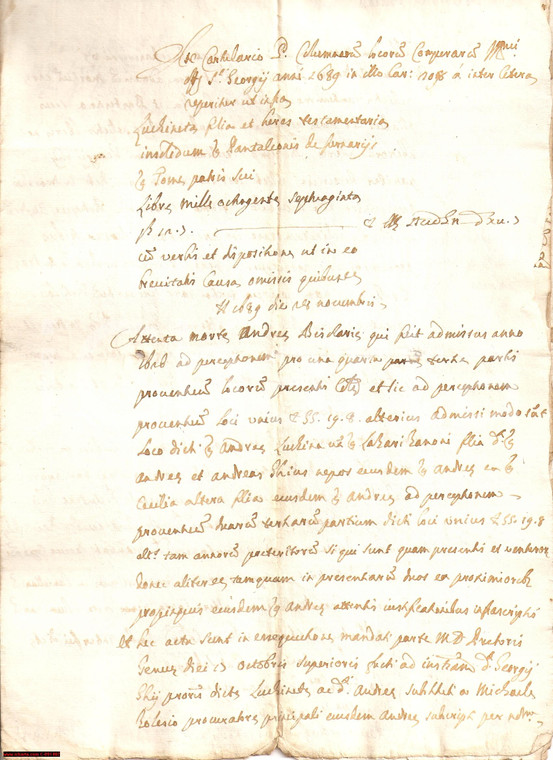 1689 GENOVA Mandato per riscossione eredità BRIZZOLARI