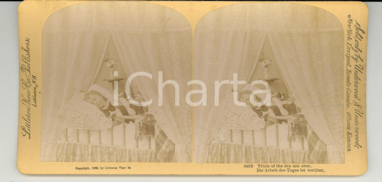 1889 LITTLETON (New Hampshire, USA) Trials of the day are over Stereoscopy