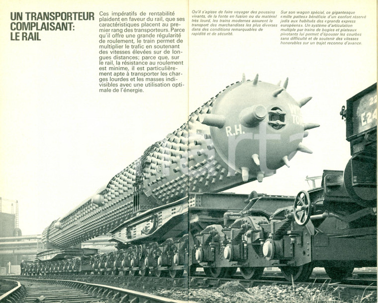 1975 ca SVIZZERA Trains nouveaux marchandises modernes ILLUSTRATO