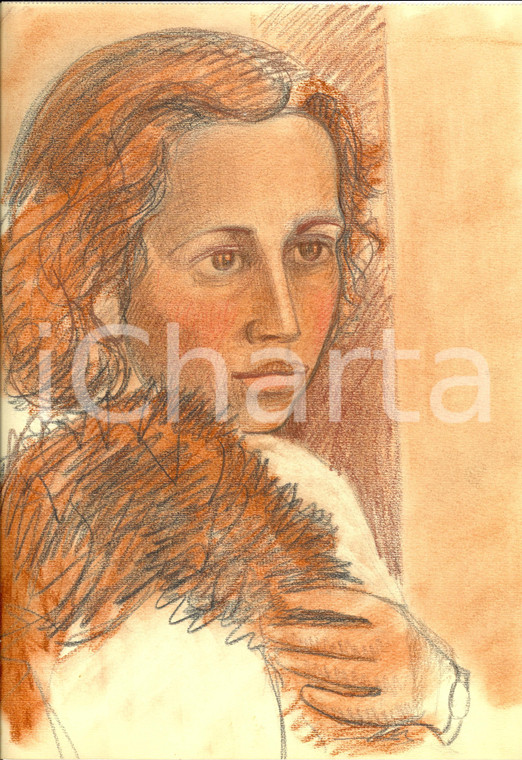 1945 ca Disegno originale GIANNA RONCHI Studio di donna