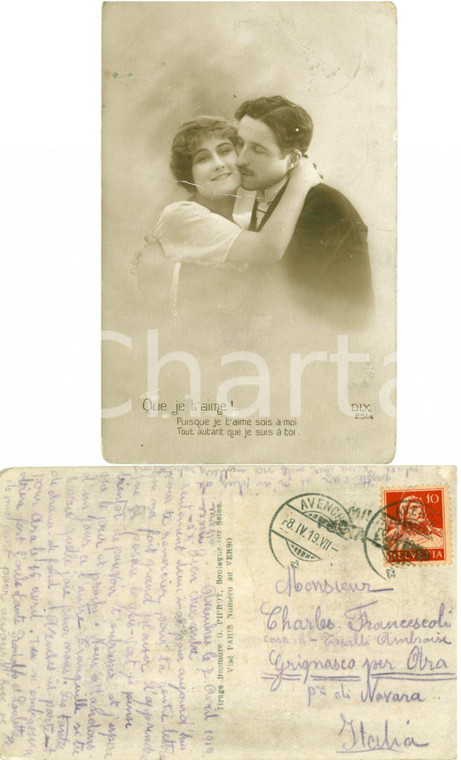 1919 Gli innamorati Carte sentimentale bromure PIPROT