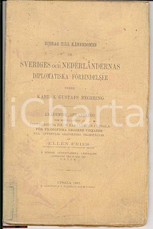 1883 Ellen FRIES Sveriges diplomatiska forbindelser