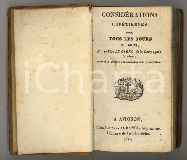 1832 Considérations chrétiennes pour tous les jours du mois *Libro devozionale