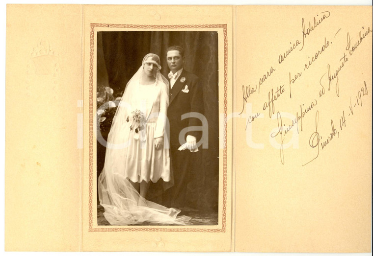 1928 PINEROLO (TO) Nozze tra Giuseppina e Augusto COMBINA *Foto