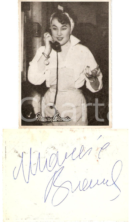 1965 circa MARISA BRANDO Autografo *Fotografia seriale