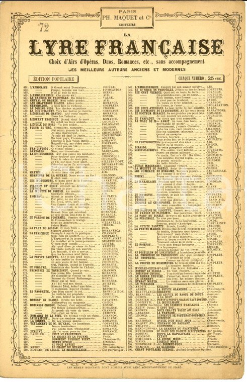 1900 ca Ferdinad HEROLD Le pré aux clercs chantée par Madame CASIMIR *Spartito