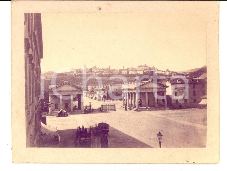 1890 BERGAMO Propilei di PORTA NUOVA e Trattoria della Riforma *Foto RARA
