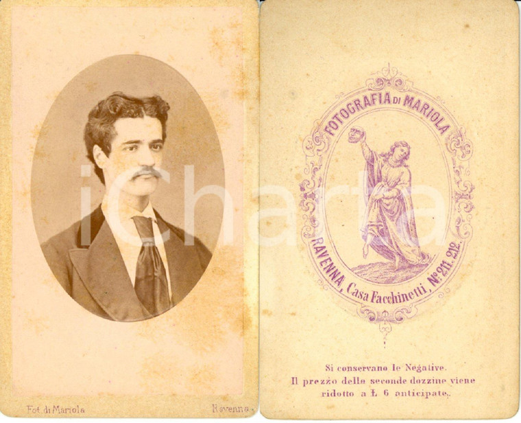 1880 ca RAVENNA Ritratto giovane gentiluomo *Fotografia MARIOLA