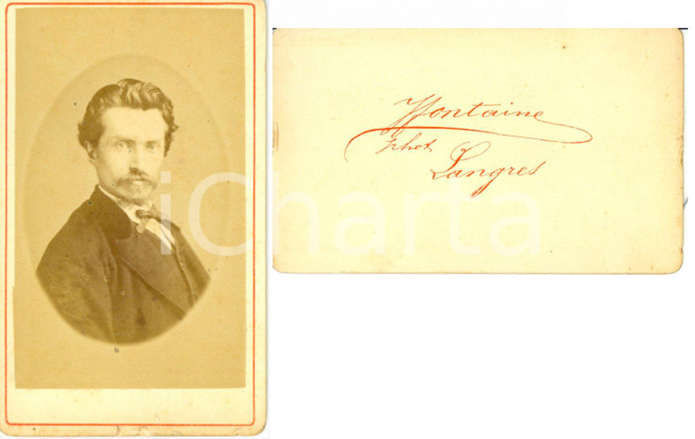 1870 ca LANGRES (F) Ritratto di geniluomo *Foto MONTAINE