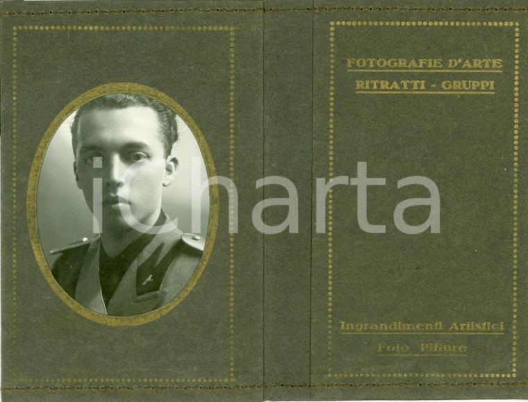 1940 ca TORINO WW2 Ritratto giovane soldato Fotografia Nazionale