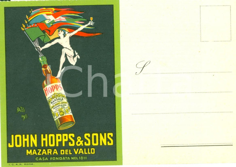 1923 MAZARA DEL VALLO Marsala John HOPPS & Sons Ill. Mario BAZZI *Cartolina 2