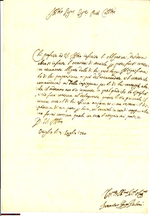 1720 OVIGLIO AL Francesco SFORZA raccomanda delinquente