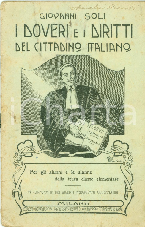1905 Giovanni SOLI Doveri e diritti del cittadino italiano terza elementare