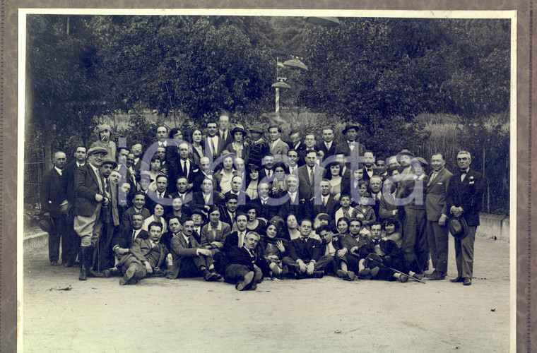 1930 ca COMO (?) Un allegro raduno alla bocciofila *Foto VINTAGE 32 x 25 cm