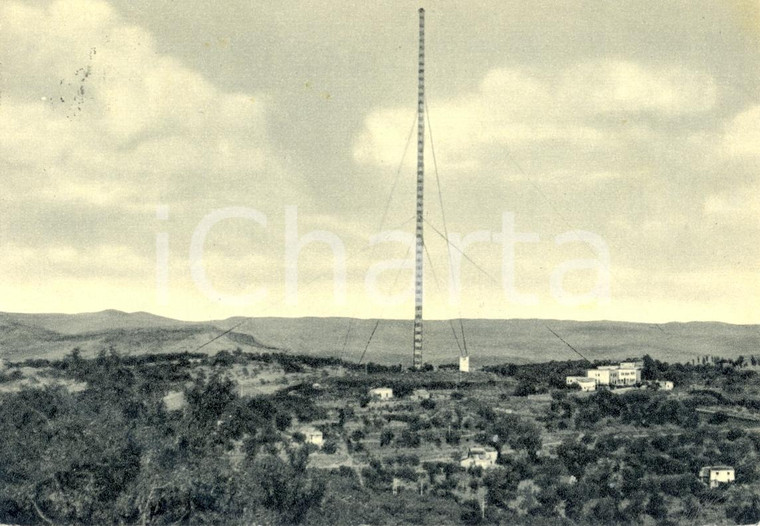 1955 CALTANISETTA Panorama - ANTENNA - STAZIONE R.A.I *Cartolina postale FG VG