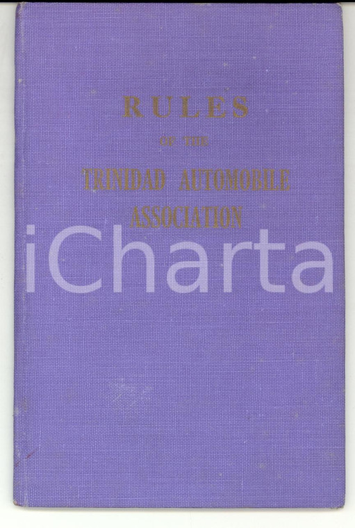 1948 PORT OF SPAIN Rules of TRINIDAD AUTOMOBILE ASSOCIATION *Libretto