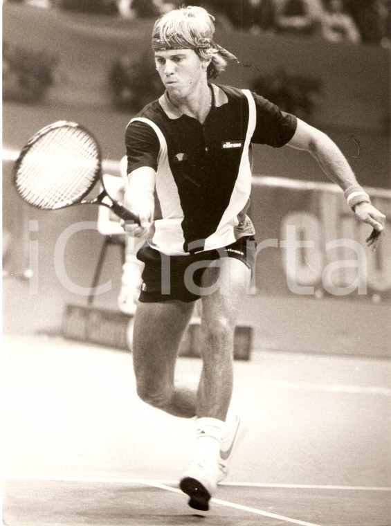 1982 MILANO Cuore Tennis Cup Vincent VAN PATTEN match Sponsor ELLESSE Fotografia