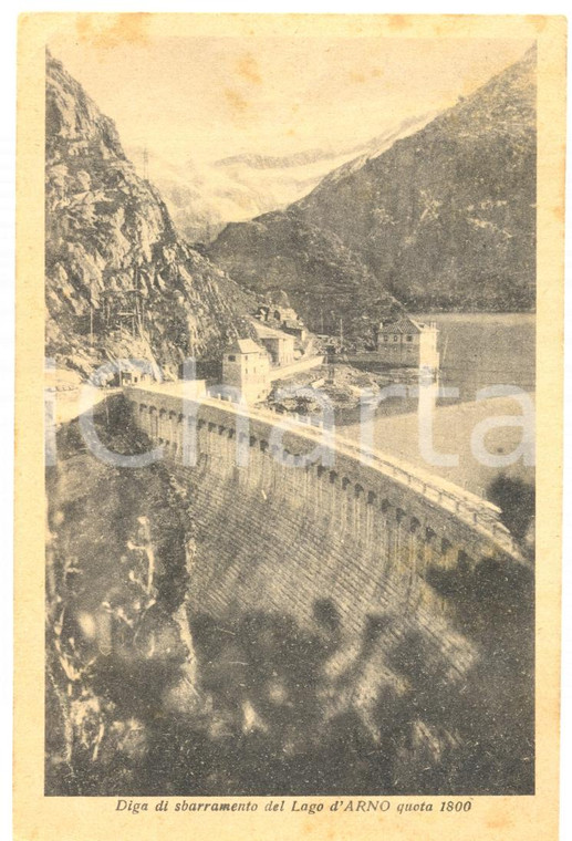 1948 LAGO D'ARNO (BS) Diga di sbarramento *Cartolina postale FP VG