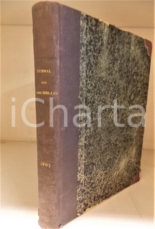 1907 JOURNAL DES DEMOISELLES Annata completa rilegata in volume *75° anno