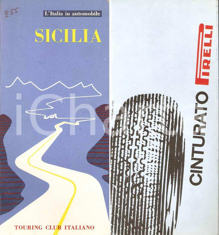 1963 TOURING CLUB Italia in automobile SICILIA Pneumatico cinturato PIRELLI