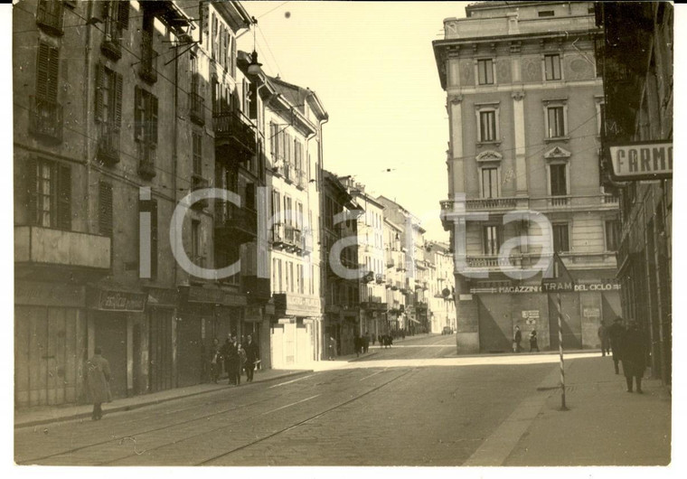 1956 MILANO Veduta di via MERCATO Animata *Foto ARTISTICA 10 x 14