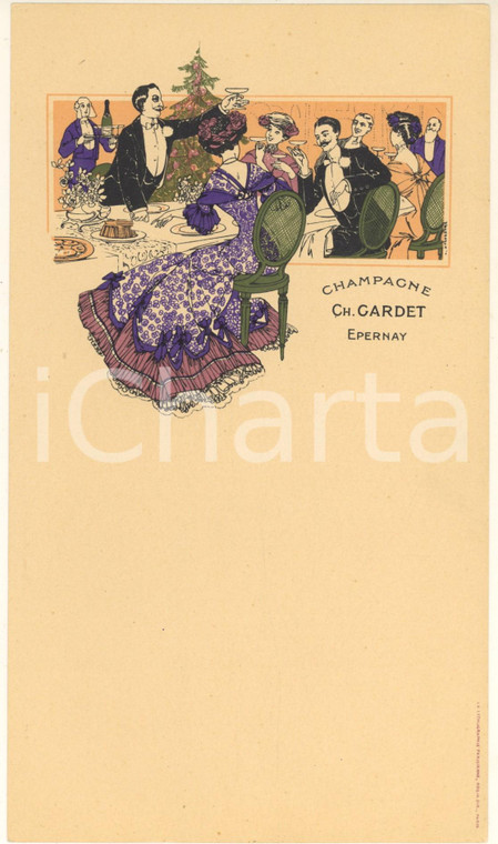1910 ca EPERNAY (FRANCE) Champagne Ch. GARDET - Menù ill. L. SYLVESTRE (1)
